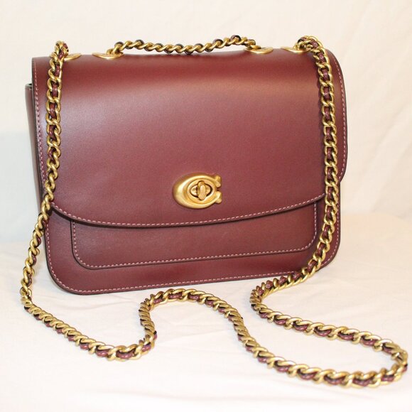 COACH Madison Shoulder Bag in Wine 5211 - Picture 1 of 9